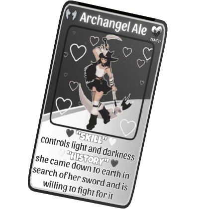 Archangel Card Black And White