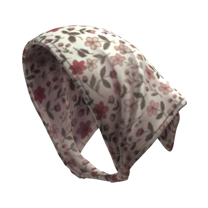 Basic Red Flower Print Bandana