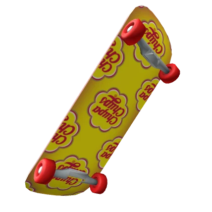 YELLOW SKATEBOARD BACK BLING