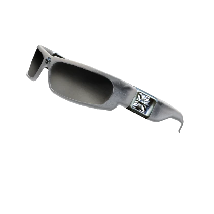 (on head) white chrome hearts sunglasses 