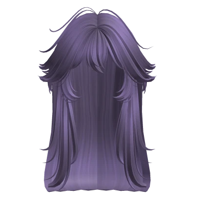 Purple Fluffy Long Layered Hair