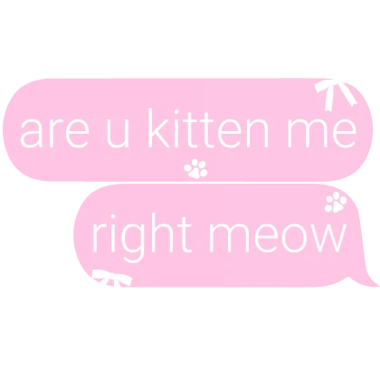 are u kitten me right meow