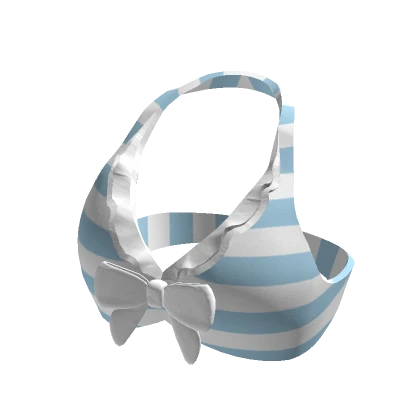 🍀Cute Doll Bikini Top (Blue Stripe)