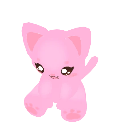 Holdable Pink Cat Plush Small (Handheld)