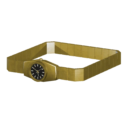 Gold Expensive Watch With Black Dial [ R6 ]