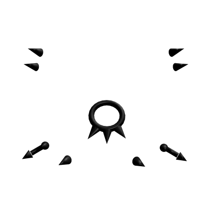 black spiky punk piercings set