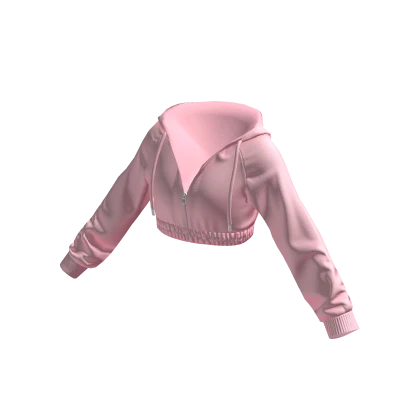 Cropped Track Hoodie Pink