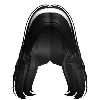 Layered hair with side bangs (black)