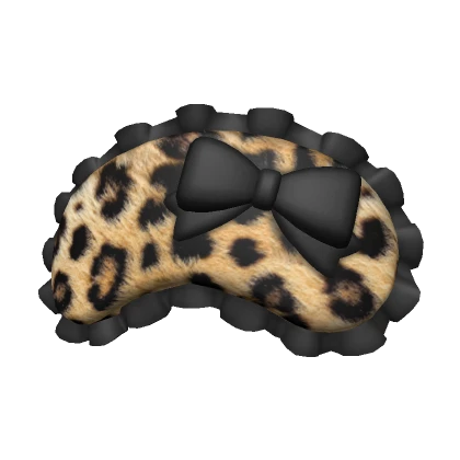 ♡ gyaru leopard print sleep mask (black)