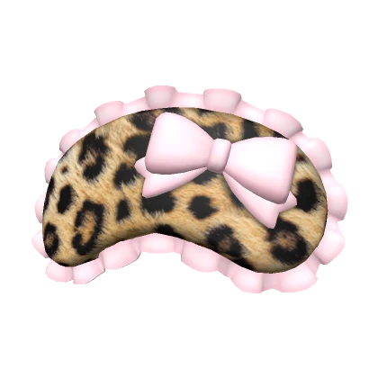 ♡ gyaru leopard print sleep mask (pink)