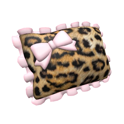 ♡ gyaru leopard print pillow (pink)