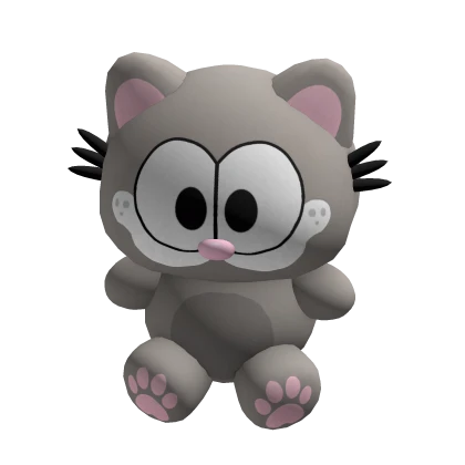 ♡ cute annoying grey cat plushie (holdable)