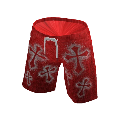 RED Y2K SHORTS 