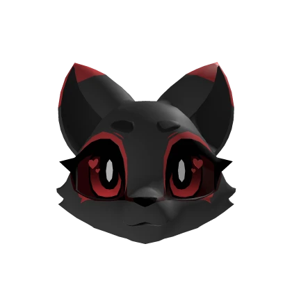 Black Red Demon Fox Cat Female Kemono