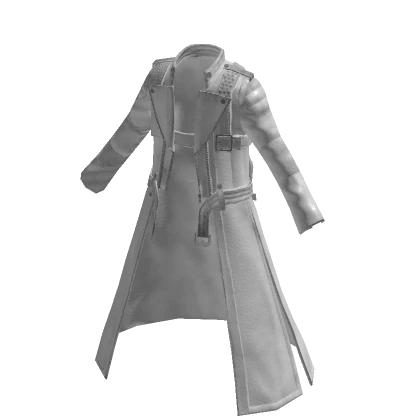 White Infernal hunter leather trench coat layered