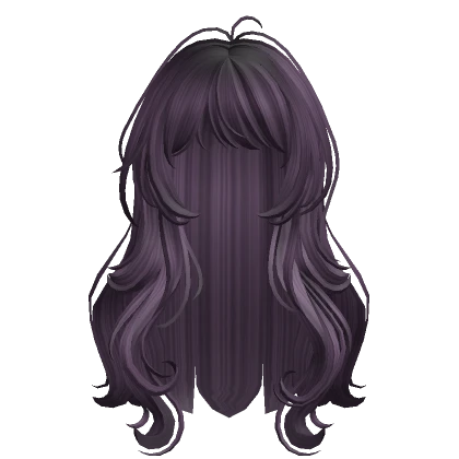 Purple Anime Cute Wavy Hairstyle