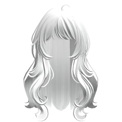 White Anime Cute Wavy Hairstyle