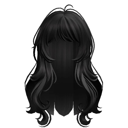 Black Anime Cute Wavy Hairstyle