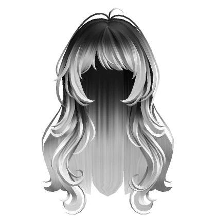 Anime Cute Wavy Hairstyle(Black&White)