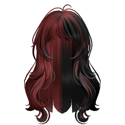 Red&Black Anime Cute Wavy Hairstyle