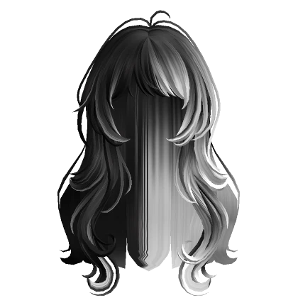 Black&White Anime Cute Wavy Hairstyle