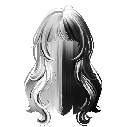 White&Black Anime Cute Wavy Hairstyle