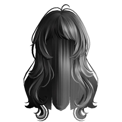 Black&Gray Anime Cute Wavy Hairstyle