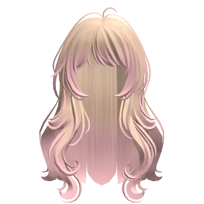 Anime Cute Wavy Hairstyle (Blonde to Pink)