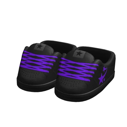 Low Black & Purple Star Sneaker 17