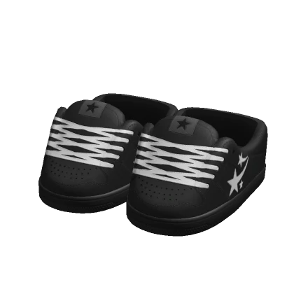 Low Black & White Star Sneaker 3