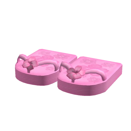 Light Pink Tropical Flower Flip Flop