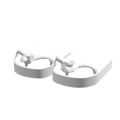 White Tropical Flower Flip Flop