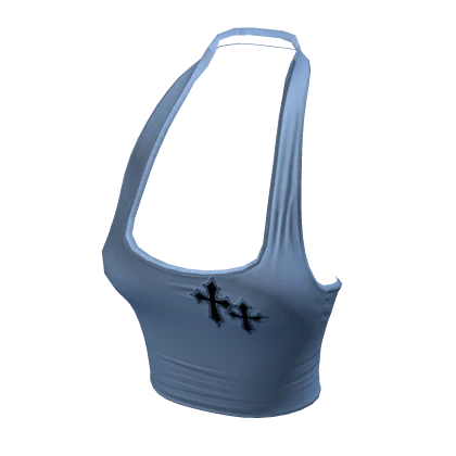 Blue Y2K Crop Top 🫐