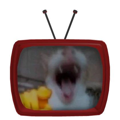 TV Head Meme Funny Laughing Cat
