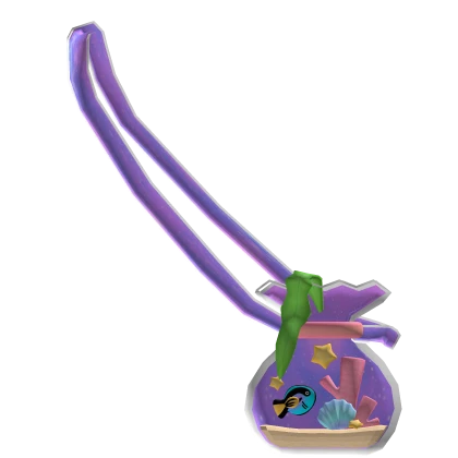Purple Fish bag with seaweed