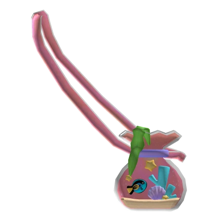 Pink Fish bag with seaweed 