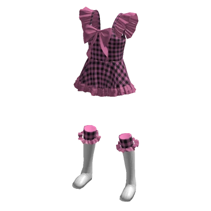 Kawaii Purple Pink Bow Dress Outfit 