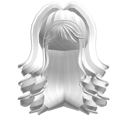 Curly Anime Gyaru Ponytail (White)