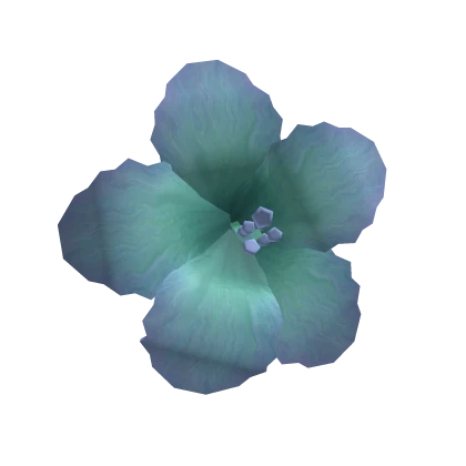 Blue Hibiscus Summer Flower Pin