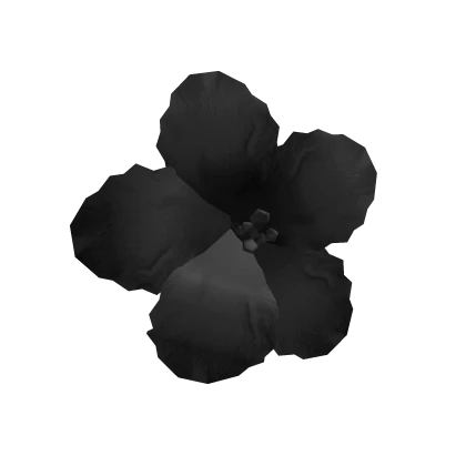 Black Hibiscus Summer Flower Pin