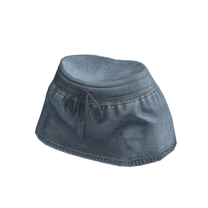 Lightwash Denim Tied Skirt