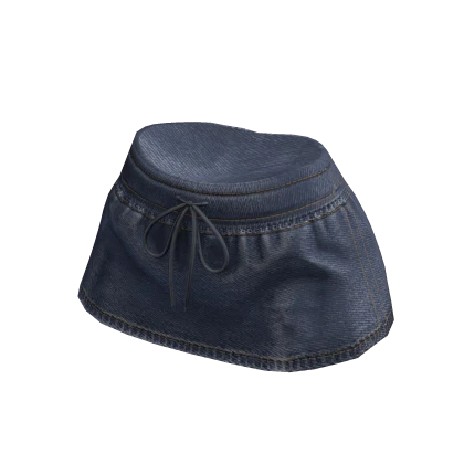 Blue Denim Tied Skirt