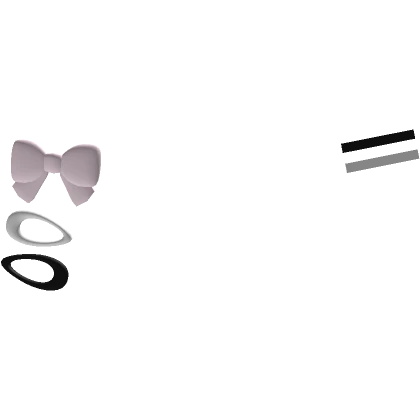 ♡ kawaii hair clips pink white black bow