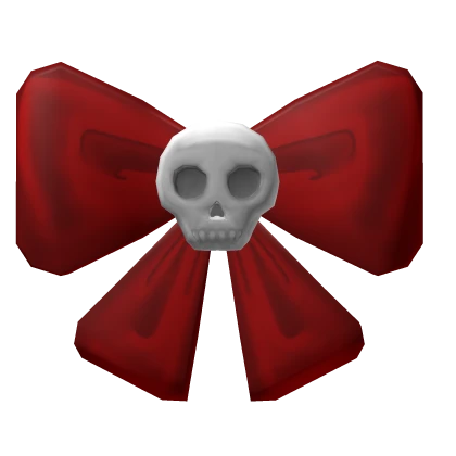 Red Skull Bow Hair Clip