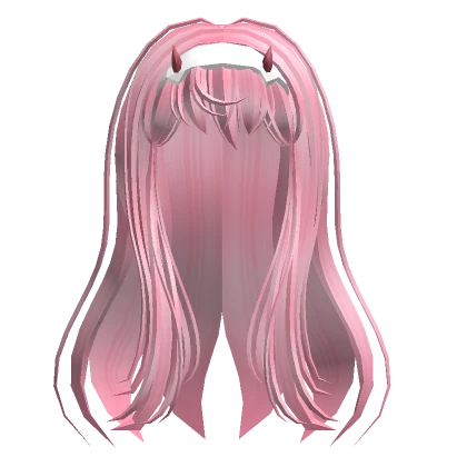 Pink Anime Hair with horns