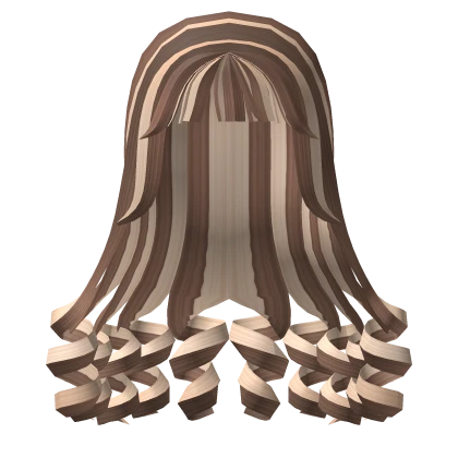 brown blonde gyaru princess curled hair