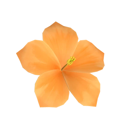 Orange Hibiscus Hair Flower 🌺