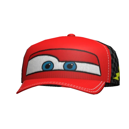 lightning red racecar cap