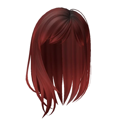 horror game protagonist girl hair in black to red