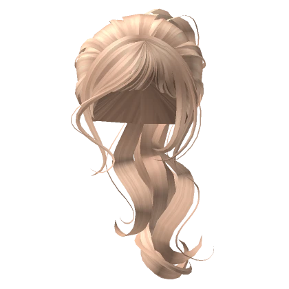 ♡ swoopty wavy high ponytail blonde